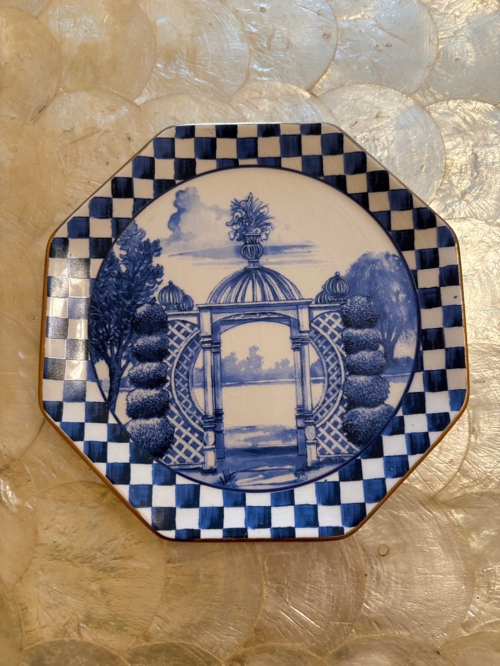 Mackenzie child’s blue toile small plate